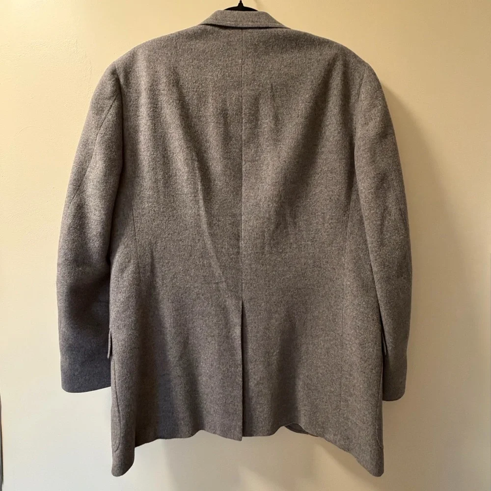Vintage Wallachs Men's 100%‎ Camel Hair Gray Notch Lapel Wool Blazer